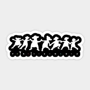 Friends White Sticker